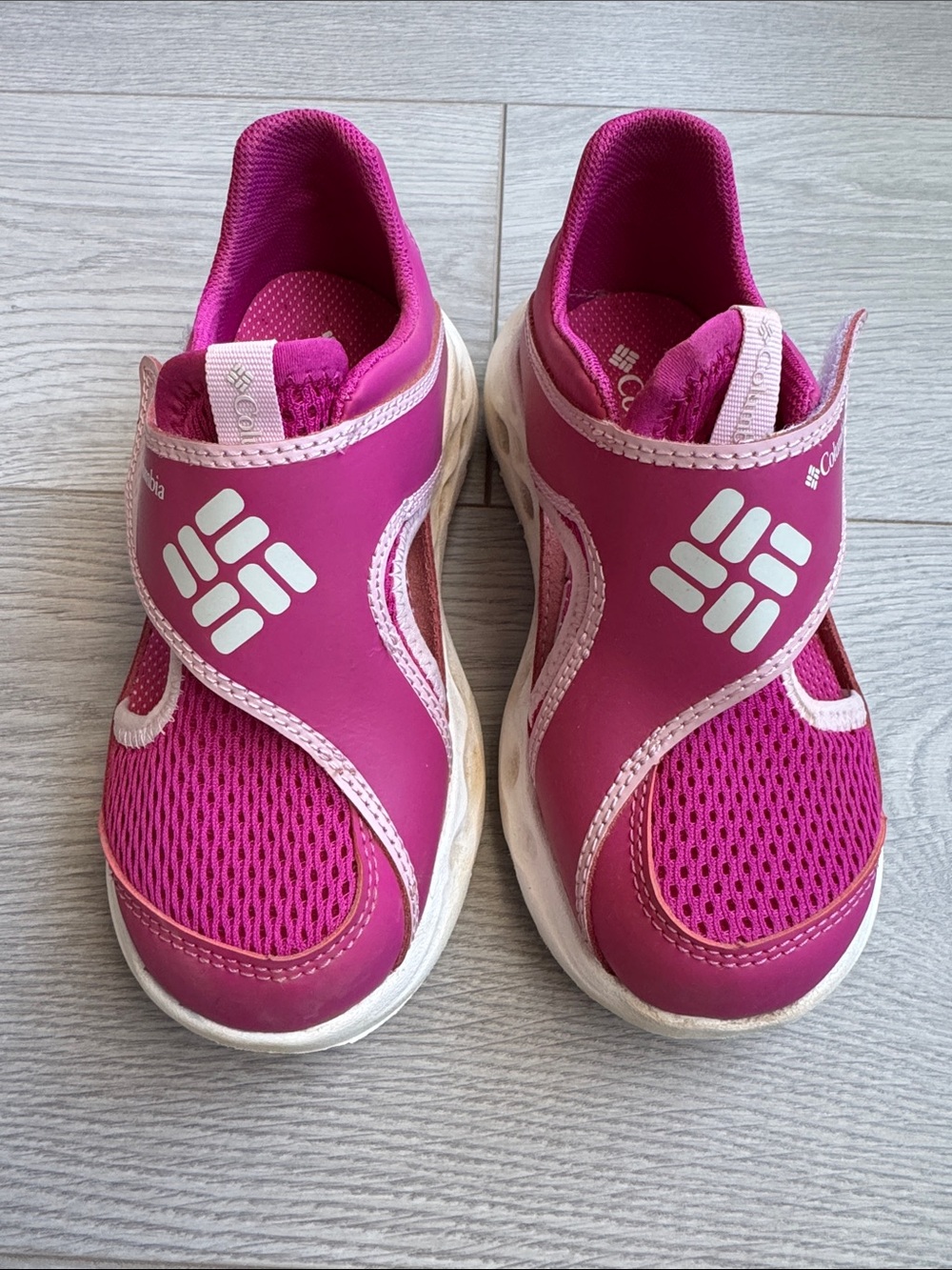 Columbia Kids Bright Pink Slip-On Athletic Sneakers | Size 12